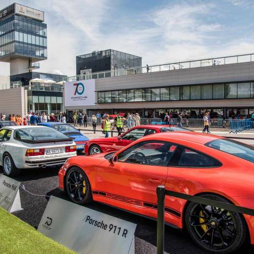 La familia Porsche reunida con motivo del 70 aniversario en el Jarama Classic Porsche