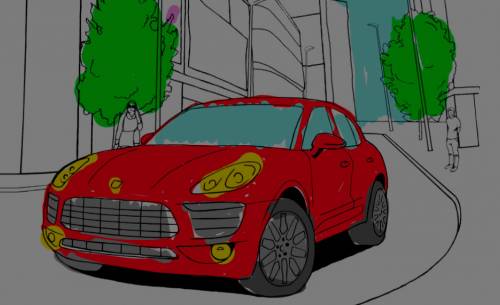 dibujo porsche