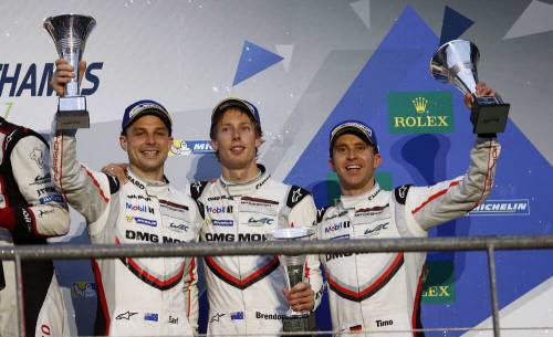 Los Porsche 919 Hybrid terminan tercero y cuarto en Spa Pilotos Earl Bamber, Brendon Hartley y Timo Bernhard