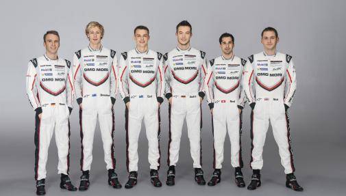 Equipo oficial de pilotos que competirá con el Porsche 919 Hybrid